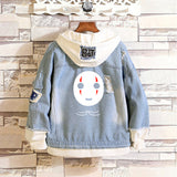 Comic Denim Jacket Men's and Women's Casual Loose Denim Jacket Top