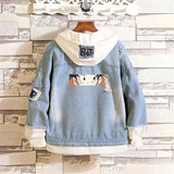 Comic Denim Jacket Men and Women Spring and Autumn Denim Coat Top