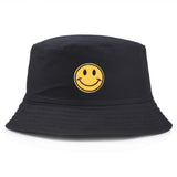 Smiley Face Cap Embroidered Fisherman Hat