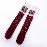 Winter Chunky Cable Thick Knit Thigh High Socks Long Stockings Boot Christmas Tube Socks Bunching Socks Woolen Yarn Socks