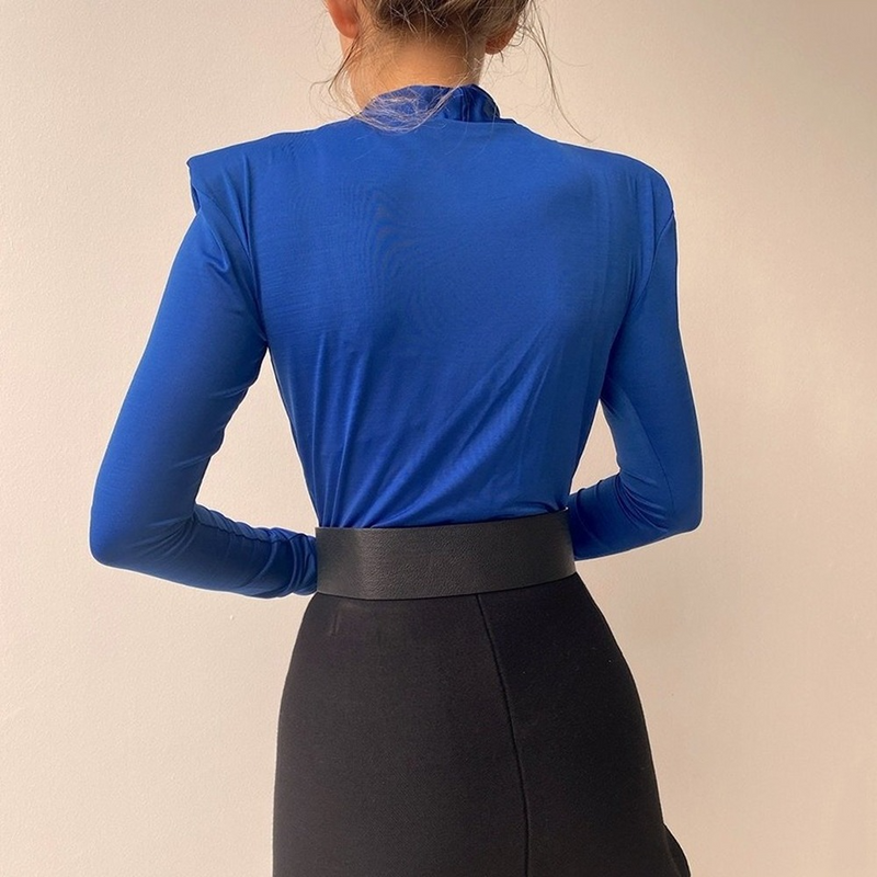 Maddy Euphoria Outfits Women's Autumn and Winter Sexy V-neck Long Sleeve Bottoming Shirt