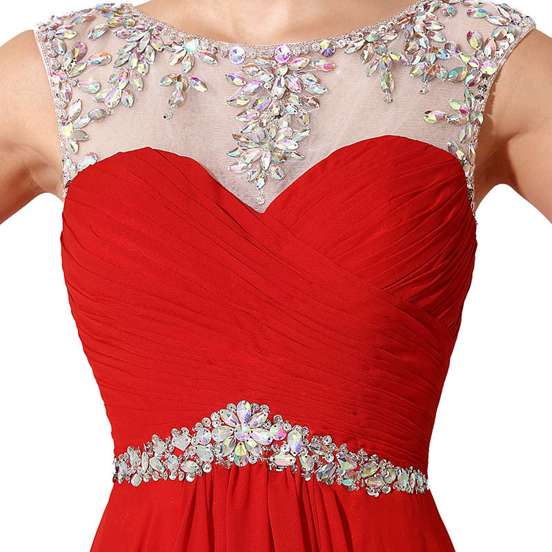 Homecoming Dresses Spring Wedding Red Tube Top Sexy Dress Evening Dress