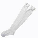 Winter Chunky Cable Thick Knit Thigh High Socks Long Stockings Boot Curling Button Mid-Calf over the Knee Bunching Socks
