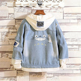 Comic Denim Jacket Men's and Women's Casual Loose Denim Jacket Top
