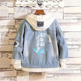 Comic Denim Jacket Men's and Women's Casual Loose Denim Jacket Top