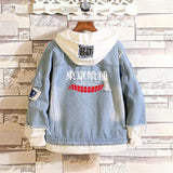 Comic Denim Jacket Men's and Women's Denim Hoodie Coat