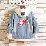 Comic Denim Jacket Men and Women Couple Denim Jacket