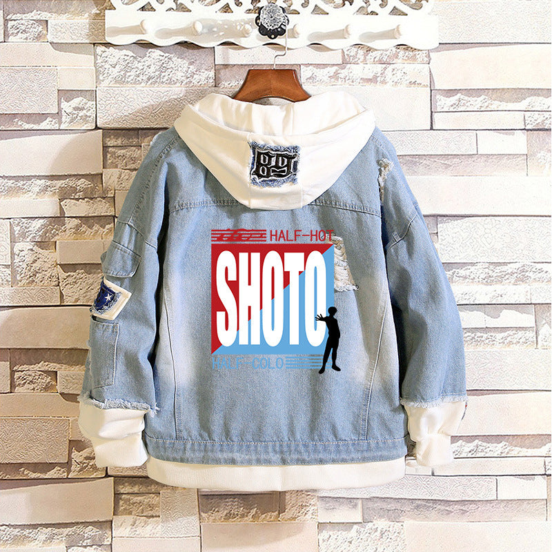 Comic Denim Jacket Anime Clothes Denim Jacket