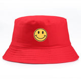 Smiley Face Cap Embroidered Fisherman Hat