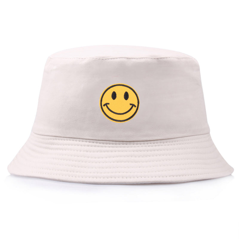 Smiley Face Cap Embroidered Fisherman Hat