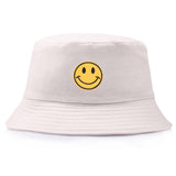 Smiley Face Cap Embroidered Fisherman Hat