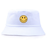 Smiley Face Cap Embroidered Fisherman Hat