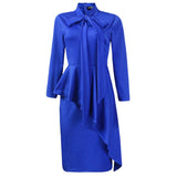 Nina Parker plus Size Dresses plus Size Dress Fashion Bowknot Long Sleeve Dress