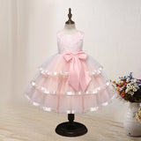 Toddler Girls Sequin Gown Dress Autumn Girls' Jumpsuit Big Bow Children's Dress Princess Dress