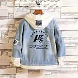 Comic Denim Jacket Men's and Women's Anime Peripheral Denim Jacket