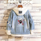 Comic Denim Jacket Men's and Women's Denim Hoodie Coat