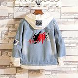 Comic Denim Jacket Men and Women Couple Denim Jacket