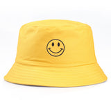 Smiley Face Cap Embroidered Fisherman Hat