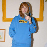 Drew House Smiley Letter Sweater Casual Trend Loose Couple Fleece-Lined Hoodie