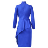 Nina Parker plus Size Dresses plus Size Dress Fashion Bowknot Long Sleeve Dress