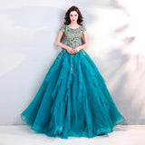 Women'S Evening Dress Ball Gown Princess Quinceanera Wedding Dresses Annual Meeting Solo Evening Dress Bel Canto Host Tulle Tutu Dress