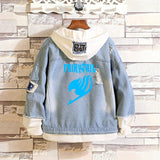 Comic Denim Jacket Anime Cowboy Coat Clothes
