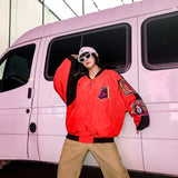 Baggy Jacket Men's and Women's Dance Baseball Collar Sports Casual Jacket