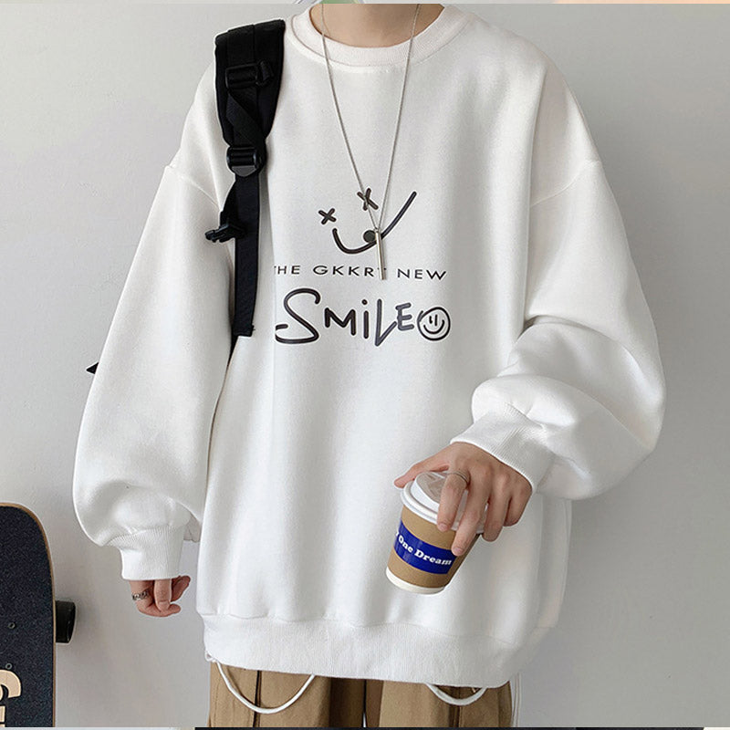 Men Sweatshirts round Neck Sweater Men's Spring and Autumn Loose