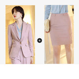 Womens Autumn Uniform Designs Formal Style Office Lady Bussiness Attire Work Suit