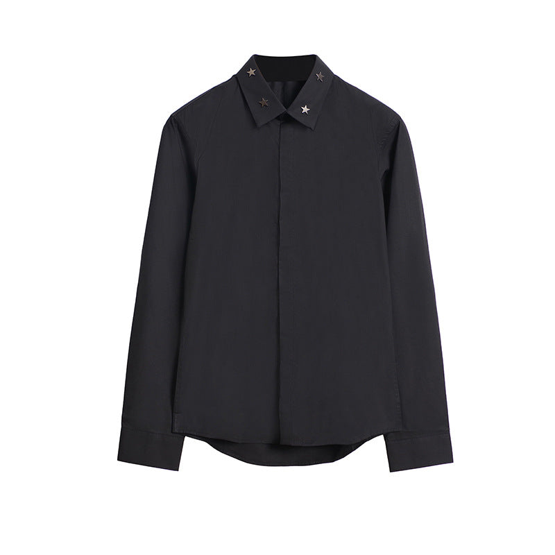 GVC Shirt Metal XINGX Decorative Fashion Cool Long Sleeve Shirt Men