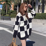 Preppy Aesthetic Sweater Autumn Winter Sweater Simple Loose Sweater for Women