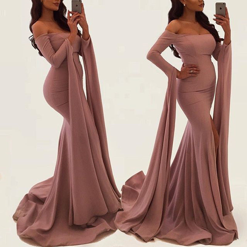 Formal Dresses & Gowns Dress Sexy Long Sleeve Split Formal Dress