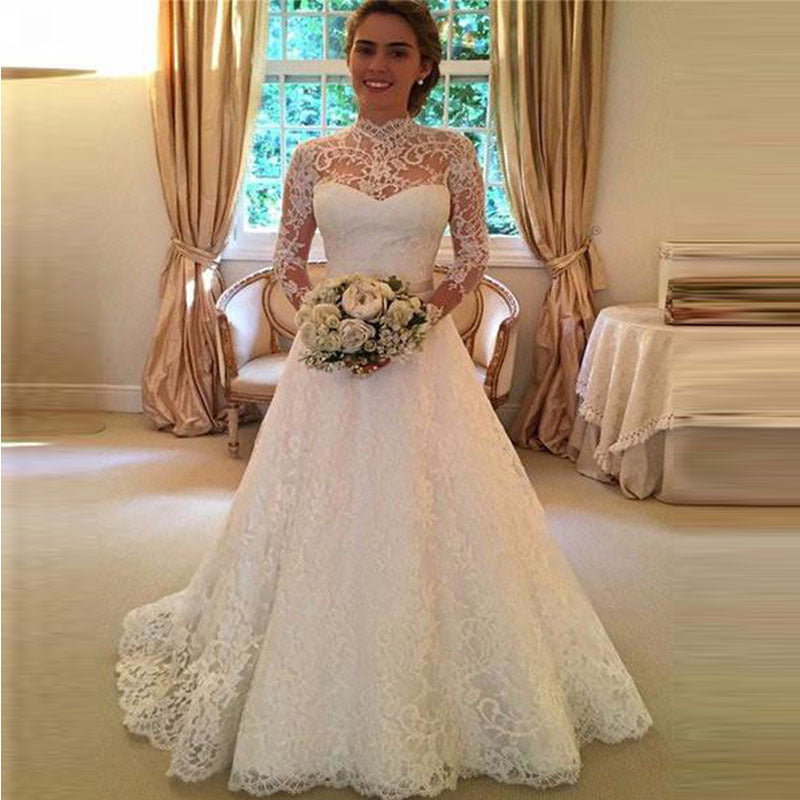 Formal Dresses & Gowns Wedding Dress Long Sleeve See-through Wedding Dress Formal Dress