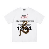 Rrr123 T Shirt Matthew Viper Vintage Print Distressed Loose-Fitting Casual T-shirt