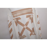 OW Airport Letter Arrow Floral Print Long Sleeve Pullover Leisure sweatshirt