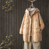 Women Winter Coats Puffer Jacket Down Coat Thickened Hooded Down Jacket New Winter Clothes White Duck Down Coat