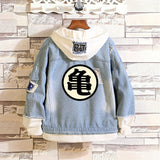 Comic Denim Jacket Men and Women Spring and Autumn Denim Coat Top