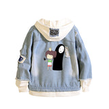 Comic Denim Jacket Men's and Women's Casual Loose Denim Jacket Top