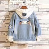 Comic Denim Jacket Men and Women Spring and Autumn Denim Coat Top