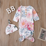 Knotted Baby Gown Toddler Pajamas Spring and Autumn Anti-Kicking Blanket Sleeping Bag