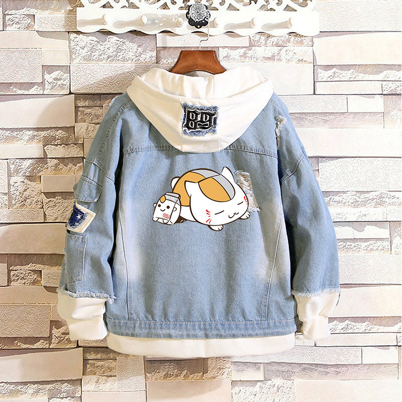 Comic Denim Jacket Anime Cowboy Coat Clothes