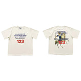 Rrr123 T Shirt Vintage Distressed Casual Loose-Fitting T-shirt