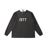 Fear of God Essentials 1977 Rugby Wheat Printed Long-Sleeved Polo Shirt