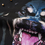 GVC Hoodie Diamond Dog Head Pattern Cotton Hooded Sweater