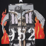 GVC Hoodie 952 Flame Pattern Fashion Cotton Sweater for Men and Women