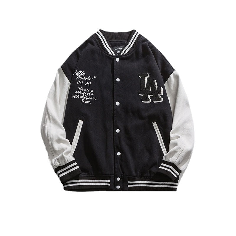 Cream Color Varsity Jacket Baseball Uniform