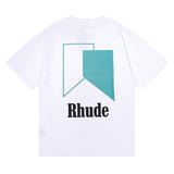 Rhude T Shirt Heavy Weight Cotton Hip Hop Men and Women Same Style