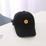Smiley Face Cap Children's Spring and Summer Button Smiley Face Peaked Cap Baseball Cap