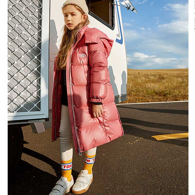Women's Winter Clothing Children's Mid-Length Thick down Jacket Children GIRL'S down Coat