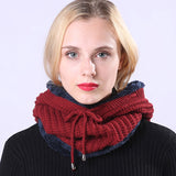 Women Winter Hats Warm Men and Women Sleeve Cap Striped Thickened Earmuffs Hat